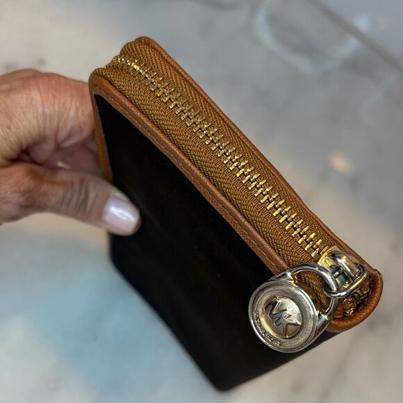 Michael Kors Nylon Leather Full Zip Continental Wallet - Picture 7 of 15